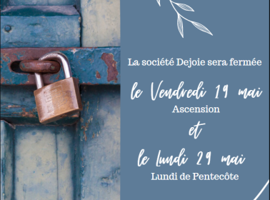 fermeture le 19 et 29 mai fermeture le 19 et 29 mai 2023